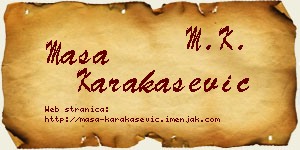 Maša Karakašević vizit kartica